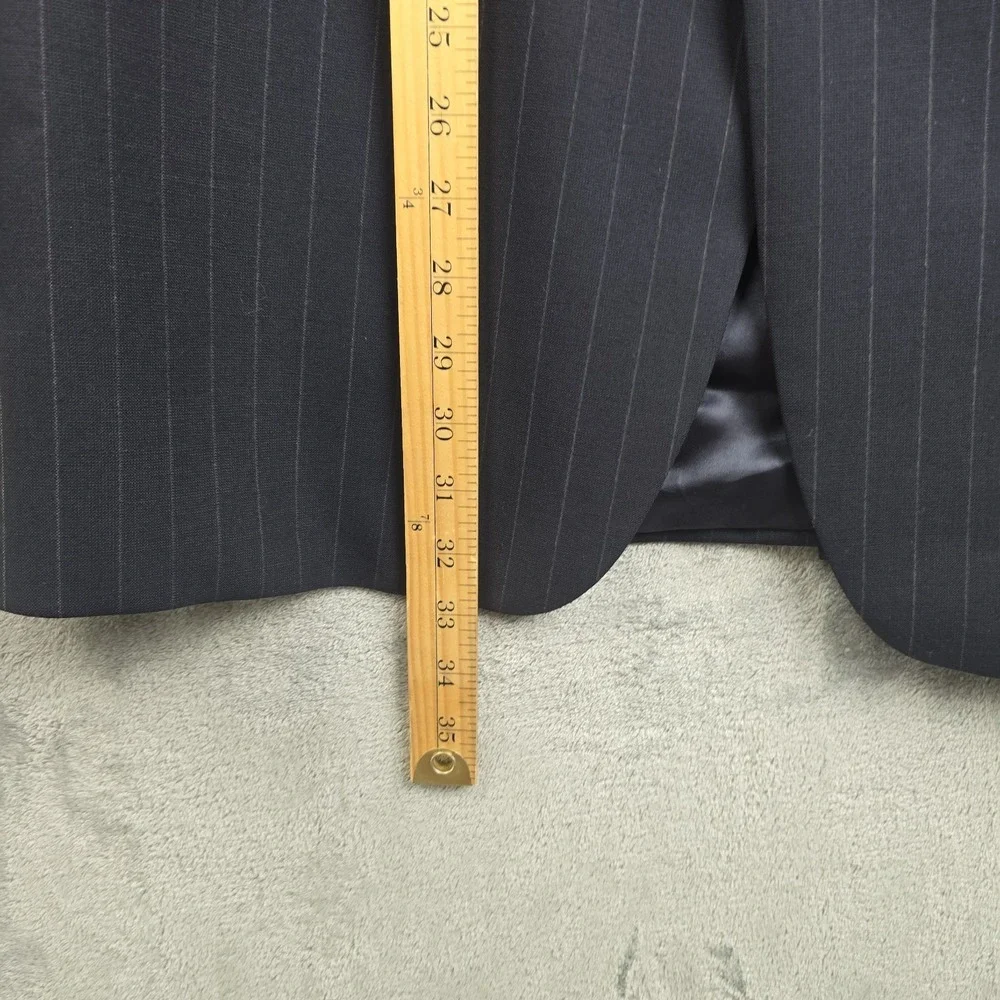 Brooks Brothers 346 Stretch Suit Mens 45R 38x31 Dark Gray Pinstripe Wool Vintage
